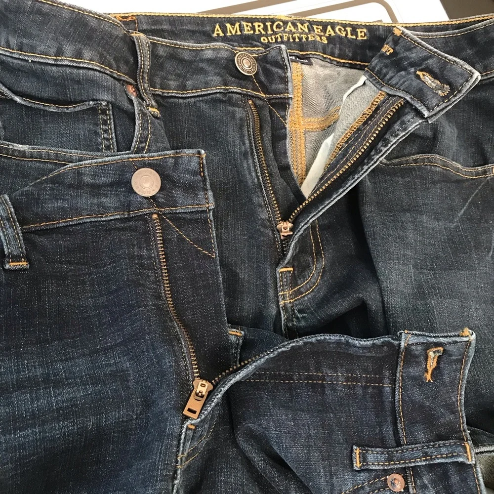 NWT Two Pair American Eagle Slim Straight Jeans 34x32